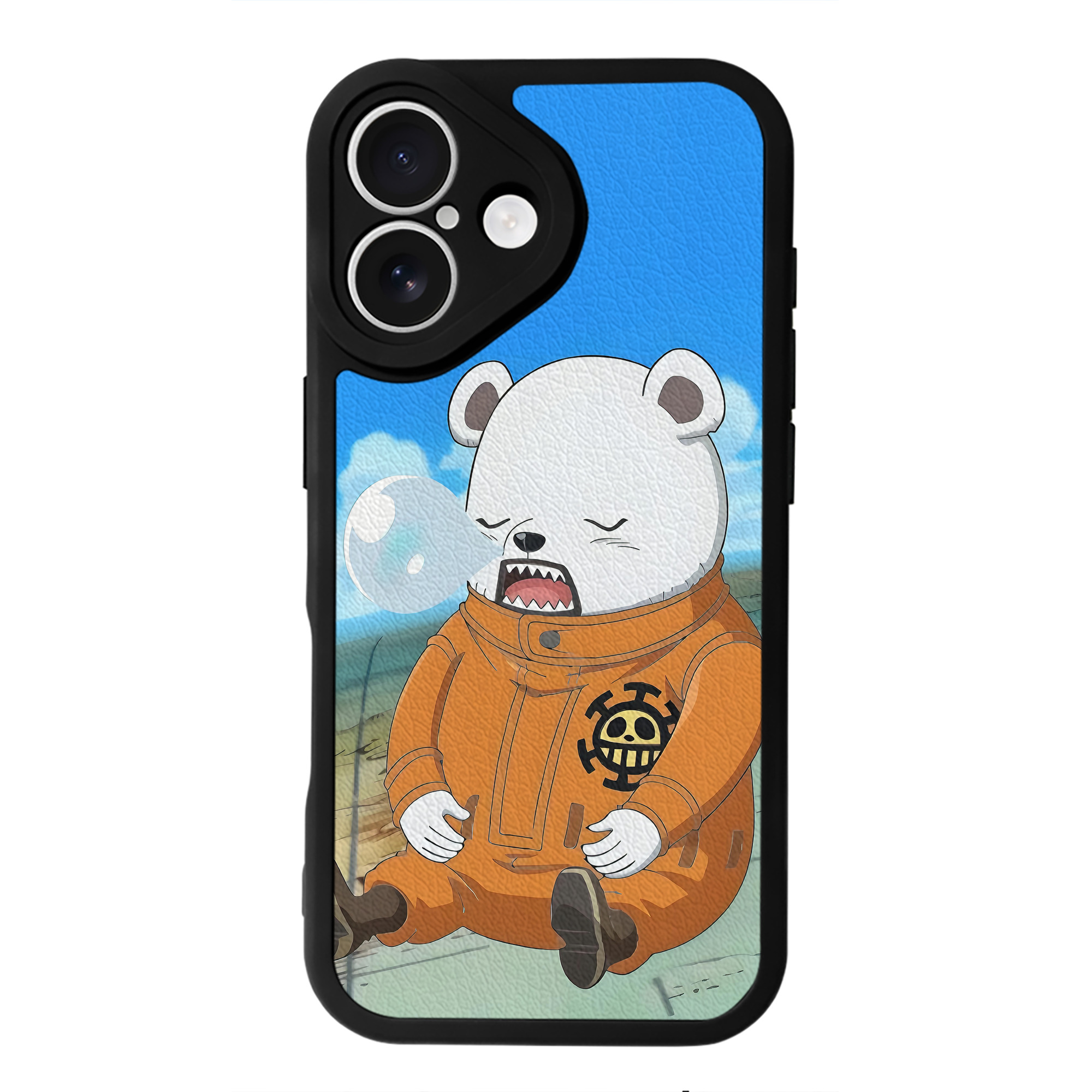（画像用） ワンピース ONE PIECE 【iPhone 16シリーズ対応】シリコンスマホケース（レザー調） 材質：シリコン